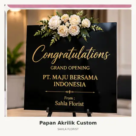 Papan Bunga Akrilik Bayah